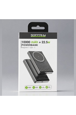 Ehz-70 22.5w Hızlı Şarj Pd Magsafe Powerbank 10000 Mah Hızlı Slim Siyah