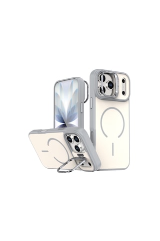 Apple Uyumlu iPhone 17 Pro Max Flexa Magsafe Kapak Şeffaf Darbe Emici İnce Premium Kılıf Beyaz