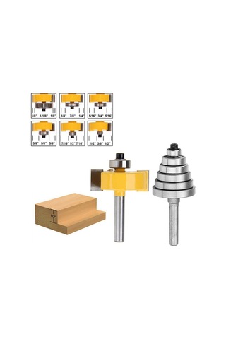 Tangshopping Çoklu Derinlikler Için 6 Rulmanlı 1/4 Inç Şaftlı Freze Ucu