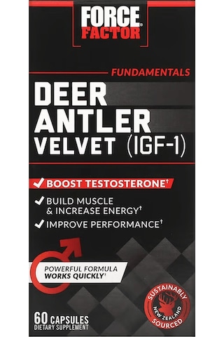 Force Factor, Deer Antler Velvet Testo Igf-1 , 60 Capsules