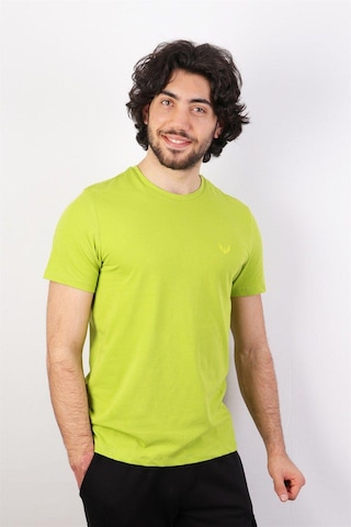 Rich Erkek Logo Baskılı T-shirt %100 Pamuk Tişört Yeşil