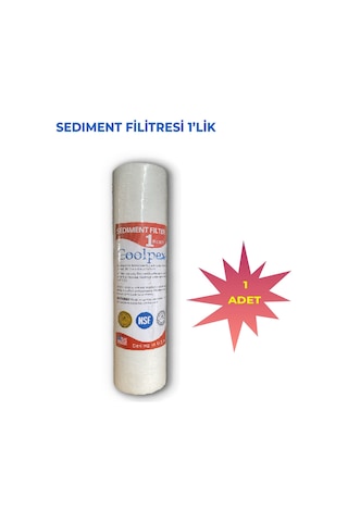 1 Mikron Sediment Filtre Kartuşu Su Arıtma Ön Filtre Bina Girişi Daire Sayaç Girişi Tortu Pas Kum Filtresi