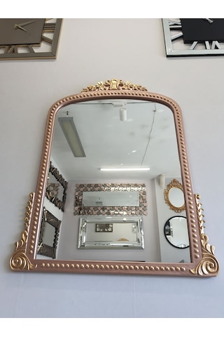 Ayna Denizi Lady Copper Gold Model Rose Gold Altın Renk Dekoratif Ayna Altın