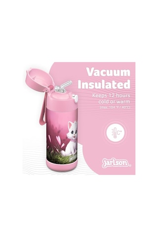 Çocuk Paslanmaz Çelik Hasır Su Şişesi 350ml Bpa Free Sızdırmaz Okul Ve Kreşler Için Yalıtımlı Su Şişesi Pvb42m Diğer