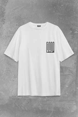 Good Bad Yazı Tipografi İyi Kötü Sırt Ön Baskılı Oversize Tişört Unisex T-shirt 001