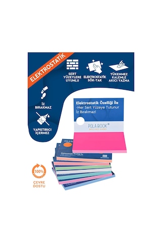 Akıllı Not Kağıdı - 7x10 Cm 100 Sayfa - Pembe - Yapışkansız Post-it