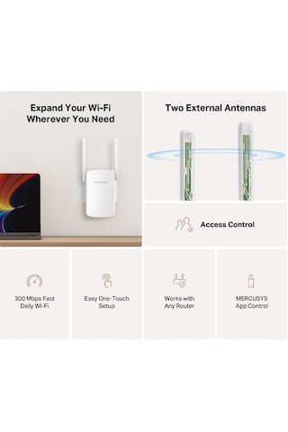 Mercusys Me12 300 Mbps Wi-fi Menzil Genişletici