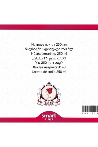Elito Sodyum Laktat 250 Ml