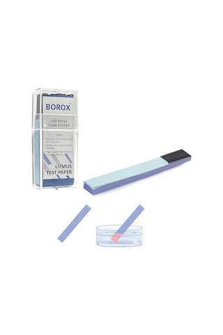 Turnusol Ph Kağıdı 100 Test Stribi Mavi + Kırmızı 2 x 100'lü