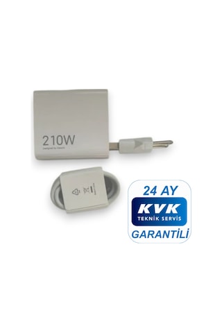 Xiaomi 210 Watt Hızlı Şarj Aleti Adaptörü Kablo Seti Kvk Teknik Servis li A