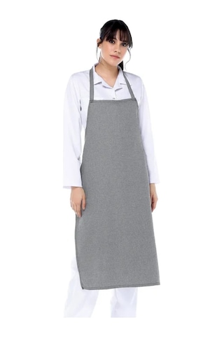 Pötikare Gri-beyaz Askılı Önlük Unisex Gri Pötikare Gri-beyaz Askılı Önlük Unisex Gri
