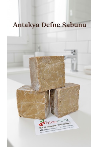 %100 Saf Defne Sabunu Ham Defne Sabunu 3 Adet Doğal