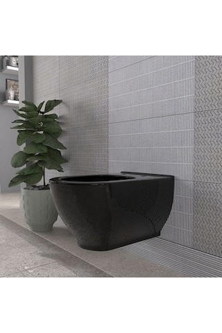 Lucco Garcia 53 CM Kanalsız Asma Klozet Siyah