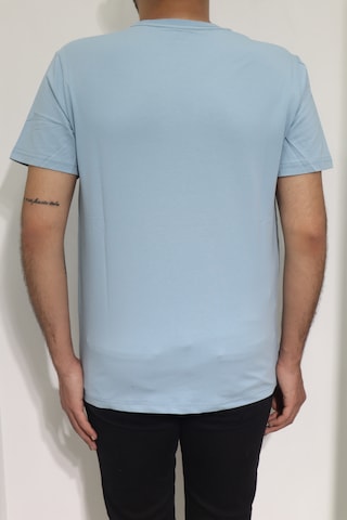 Santa Dmc Tekstil Erkek Düz Spor Kesim Normal Kalıp Bisiklet Yaka T-shirt Mavi