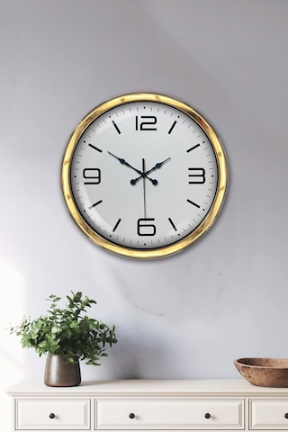 Gold Lüks 40 Cm Metal Modern Duvar Saati Diğer