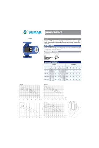 Sumak Ssp3-50/10 Flanşlı Sirkülasyon Dn50-380V