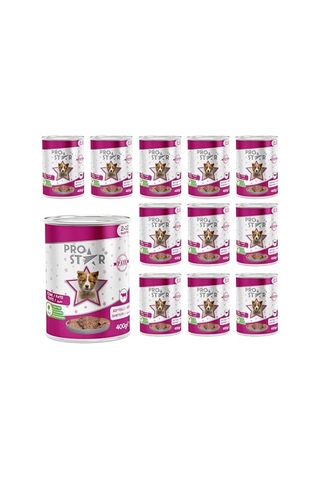 Prostar Yavru Köpek Biftekli Pate 400 Gr X 12 Adet