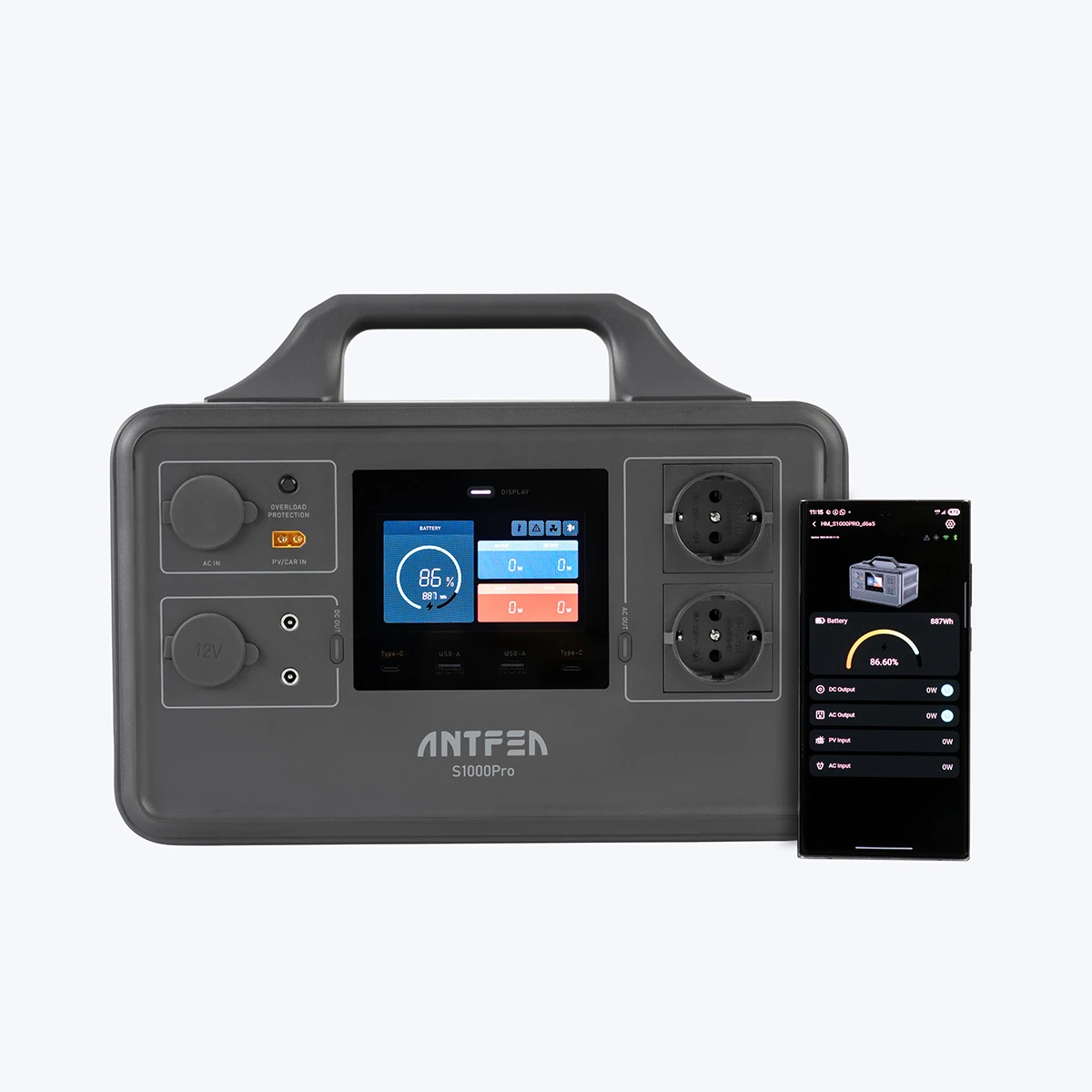 Antfea S1000pro Taşınabilir Güç Sistemi 1200w Yaşam Aküsü