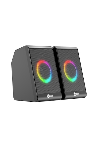 Lecoo DS100 Kablolu 1+1 6w RGB Masaüstü Gaming Bilgisayar Hoparlör PC Speaker