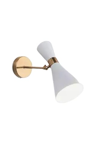 Rsylight Retro Metal Rustik Hareketli Dekoratif Beyaz Vintage Duvar Aplik Beyaz