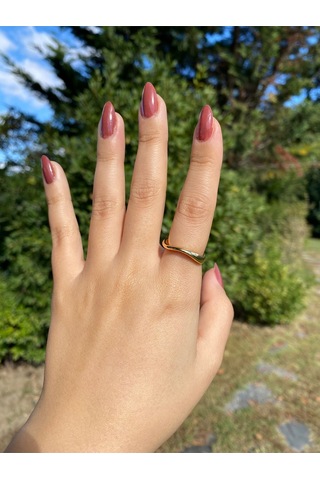 Sarmal Gold Kadın Zarif Yüzük Sevgiliye Hediye