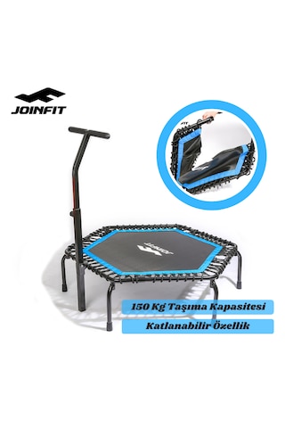 Joınfıt Katlanabilir Tutunmalı Fitness Trambolin Mavi