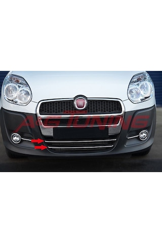 Fiat Doblo Krom Ön Tampon Çıtası 2010-2014 2Prç Paslanmaz Çelik N11.2615