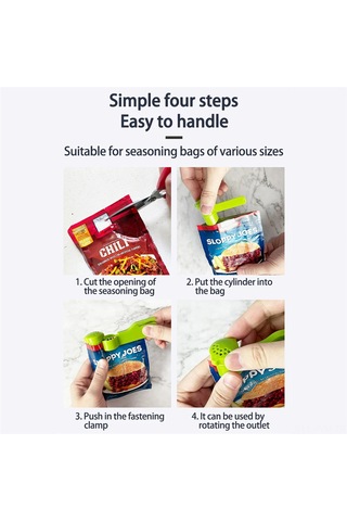 Mutfak Baharat Düzenleyici Raf - 3/6/10 Parça/set Delme Gerektirmeyen Askı Tasarımı İle Mutfak Baharat Torbası Saklama Rafı, Kapatma Klipsi Ve Dağıtıcı İle Baharat Saklama Düzenleyici Raf. Yeşil