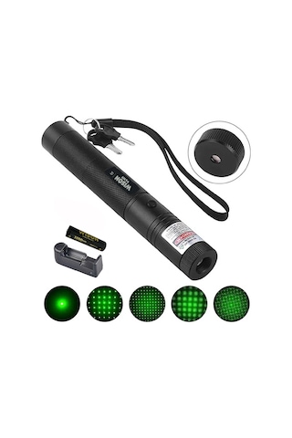Wison Ws-503 100mw 3.7v 3200 Mah Desen Başlıklı Şarjlı Yeşil Laze Çok Renkli
