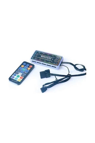 Novahub Rgb Fan Ve Işık Kontrolü, Uzaktan Kumanda, Müzik Uyumlu Aydınlatma Sistemi Optik Optik