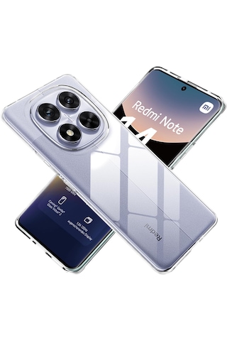 Xiaomi Redmi Note 14 Pro Kılıf Kamera Korumalı Şeffaf Silikon