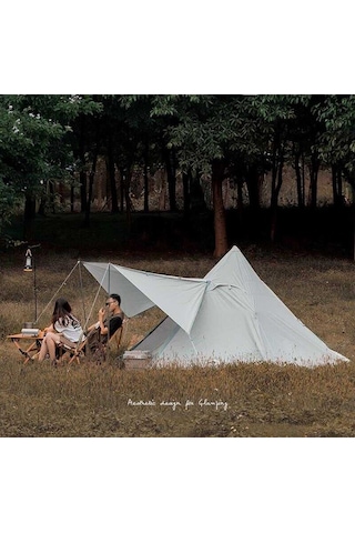 Wildland Ön Tenteli 2 Kapılı Mini Tipi 4 Kişilik Çadır Kamp Çadırı Gri