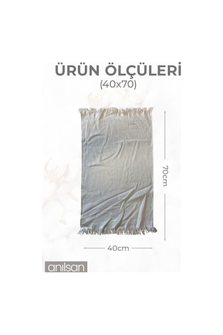 2'li Bej Saçaklı Düğün Havlusu 94gr %100 Pamuk 40x70 Cm El Ve Yüz Havlusu Bej