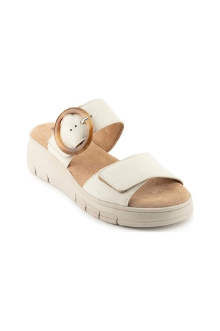 Hush Puppies Pigem 625207 Hakiki Deri Kadın Terlik Krem Krem