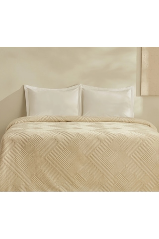 Karaca Home Rita Emboss Batta Tek Kişilik Ekru Beyaz