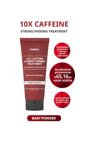 Kafeinli Dökülme&kırılma Karşıtı Saç Kremi Kundal 10x Caffeine Strengthening Treatment Baby Powder