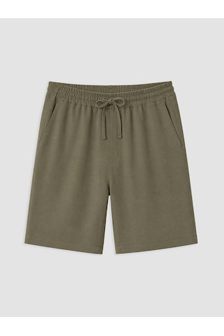 Lcw Vision Haki Regular Fit Keten Karışımlı Erkek Şort