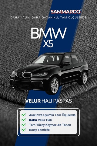 Bmw X5 2013 Halı Paspas Velur Paspas Kumaş Paspas Oto Paspas