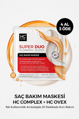 Hc Care Super Duo 20 Dakikada Etki Eden Yoğun Bakım Maskesi 40 ML