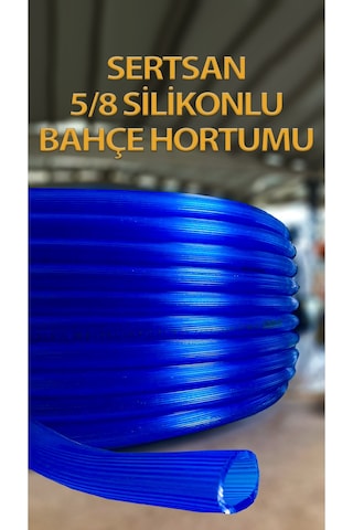 Silikonlu Bahçe Hortumu 5/8 Mavi Renk 50 Metre