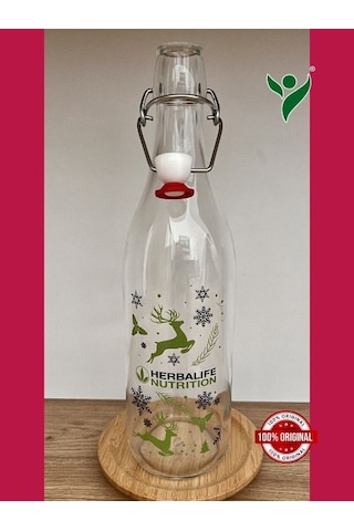 Herbalife Logolu Özel Tasarım Hava Geçirmez Kapaklı Su Şişesi - 1 Lt