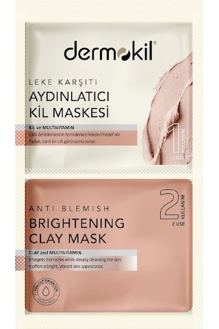 Dermokil Leke Karşıtı Aydınlatıcı Kil Maskesi 2'li 7.5 ML