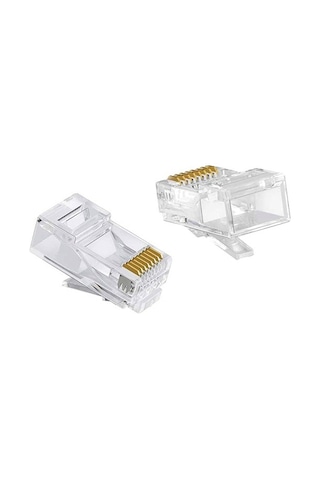 100 Adet Rj45 Cat 5 Konnektör 8p8c Ethernet Jakı Rj45 Cat5 Konnek