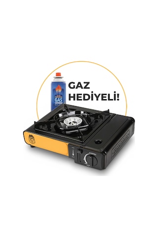 Fischer Tekli Portatif Çantalı Kamp Ocağı Stop Emniyetli Siyah-sarı