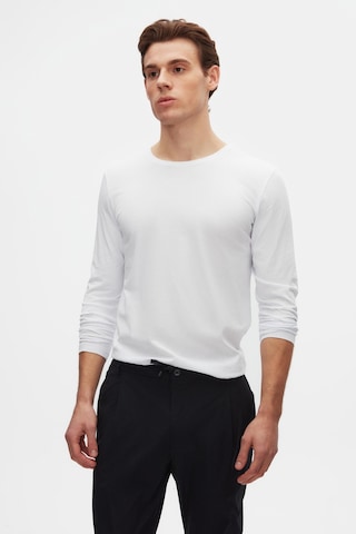 Ds Damat Slim Fit Beyaz Bisiklet Yaka %100 Pamuk Nefes Alabilen Uzun Kollu Body T-shirt 4hc14ort0007m 801