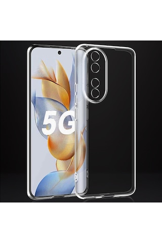 Prolysus Huawei Honor 90 Kılıf Kamera Korumalı Şeffaf Yumuşak Silikon Kılıf