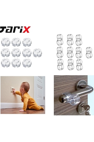 Tarix Priz Kapağı ,priz Koruyucu ,çocuk Güvenliği Priz Koruma Kapağı 10 Adet - Beyaz Set