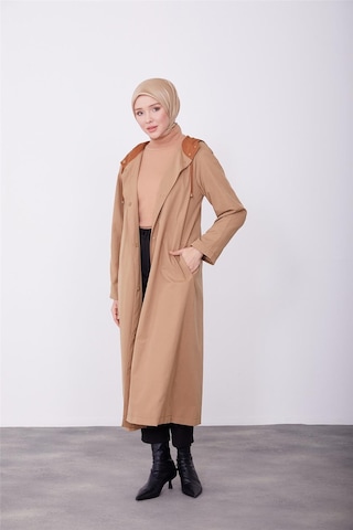 Armine Kol Ortası Çıtçıtlanan Pardesü 23k8512 Camel Kahverengi