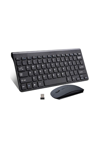 Samsung Galaxy Tab A8 Uyumlu Kablosuz Klavye Mouse Set SİYAH