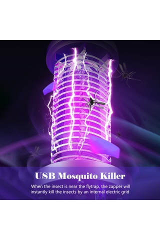 Sivrisinek Öldürücü Usb Asılı Böcek Öldürücü Tuzak Lambası Sıcak Beyaz Gece Lambası Böcek Sivrisinek Meyve Sineklerini Çeker